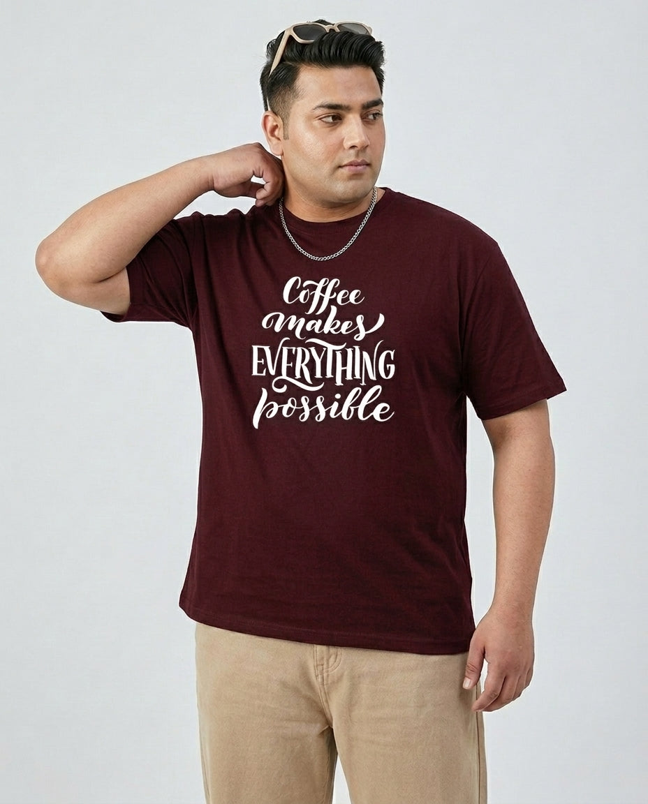 Coffee Makes Every things Plus Size Men Premium Tee
