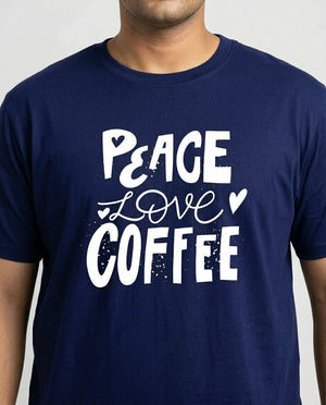 Peace Love Coffee Plus Size Men Premium Tee