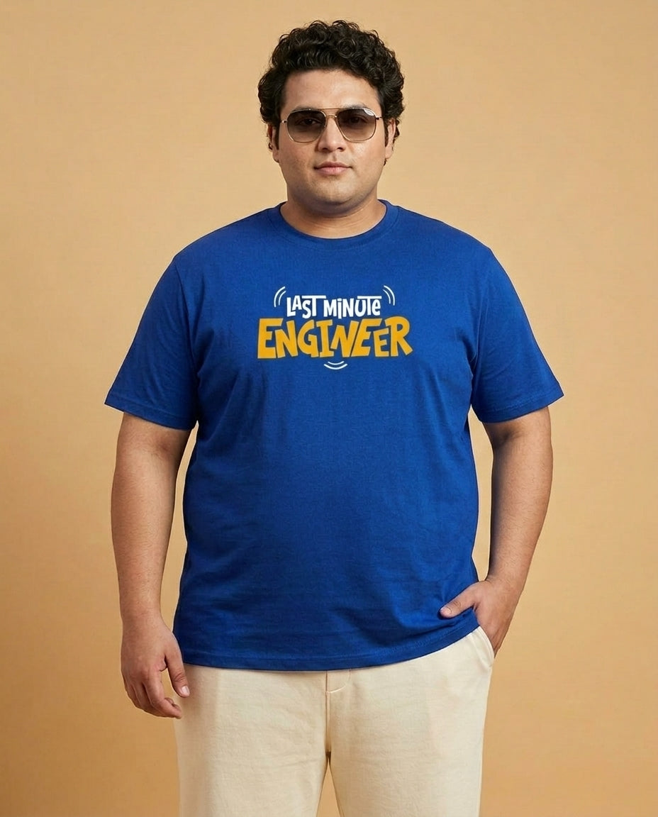 Last Minute Engineer Plus Size Men Premium Tee