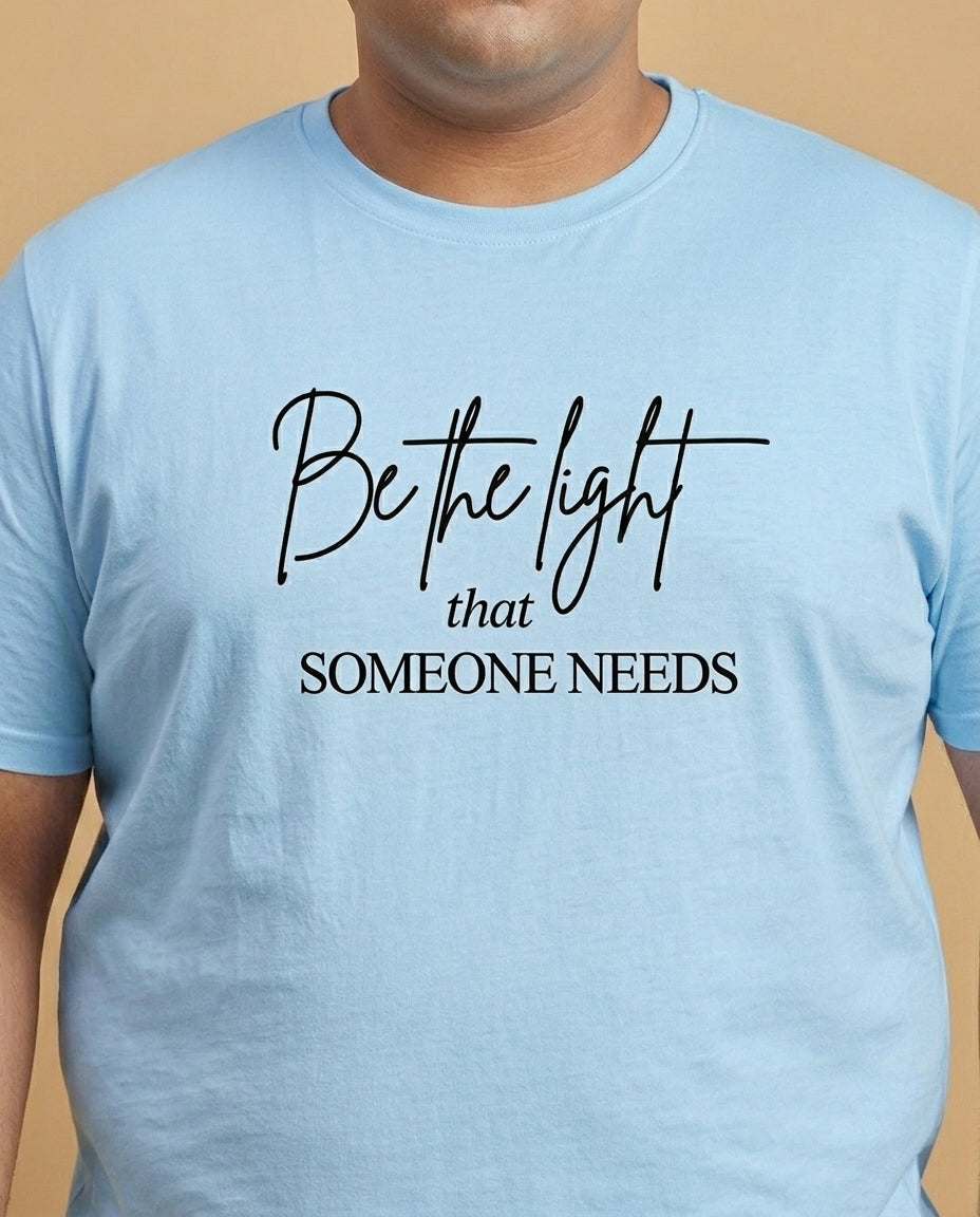 Be The Light Plus Size Men Premium Tee