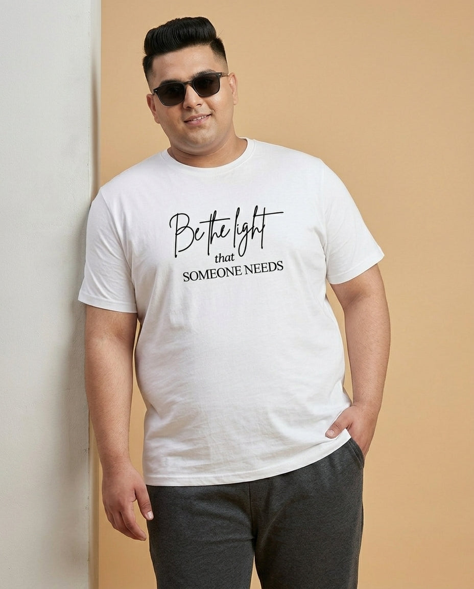 Be The Light Plus Size Men Premium Tee