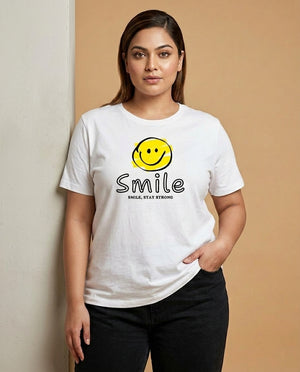 Smile Plus Size Women Premium Tee