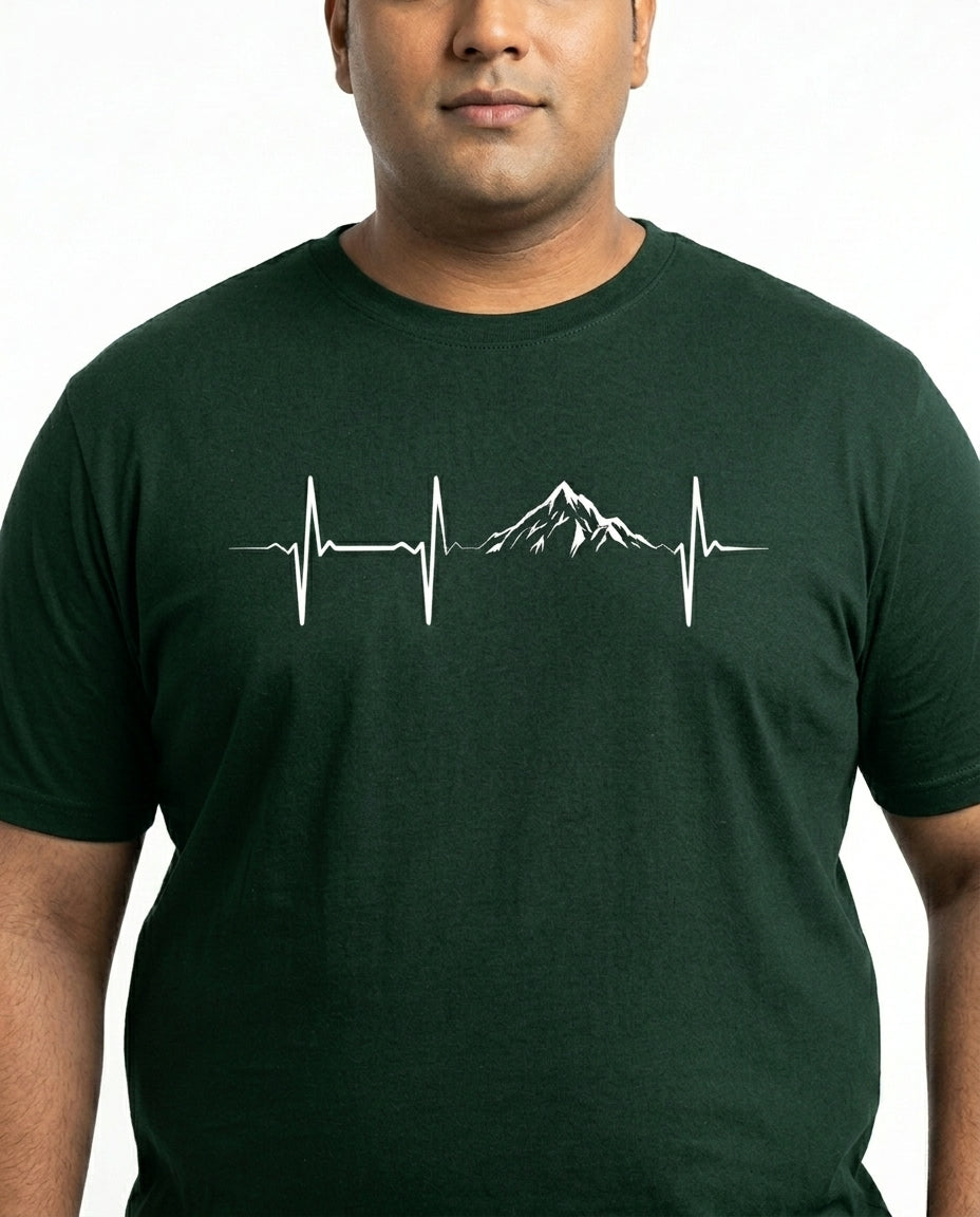 Mountain Pulse Plus Size Men Premium Tee
