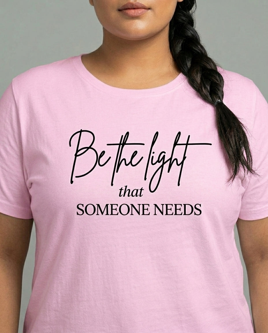 Be The Light Plus Size Women Premium Tee