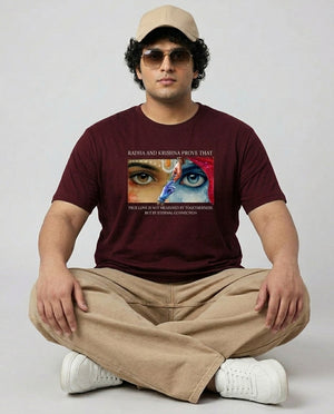 Radha Krishna Plus Size Men Premium Tee