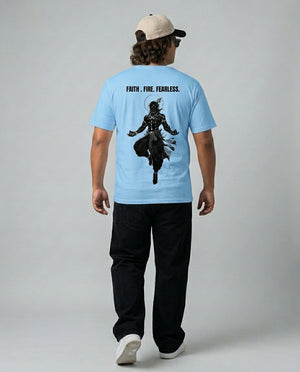 Faith Fire Fearless Plus Size Men Premium Tee