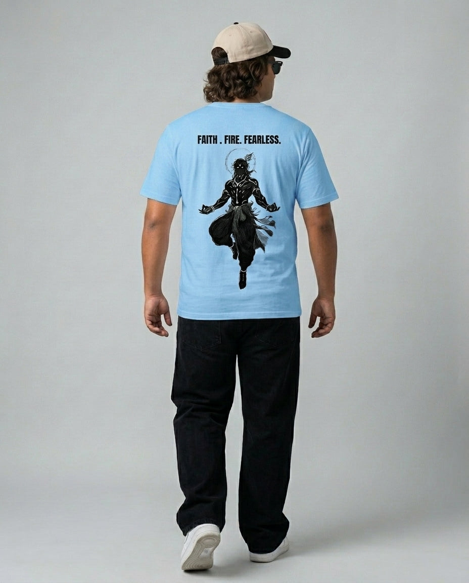 Faith Fire Fearless Plus Size Men Premium Tee