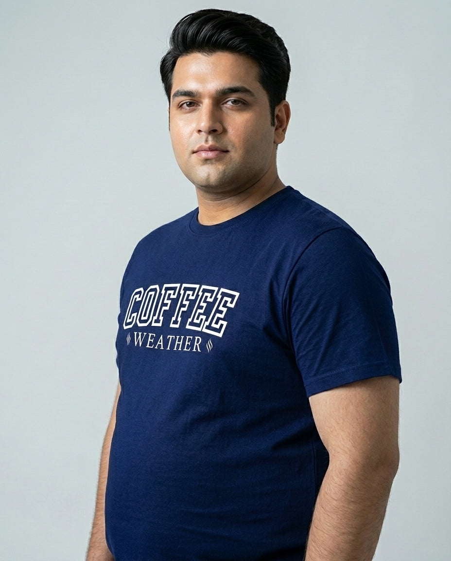 Coffee Weather Plus Size Men Premium Tee