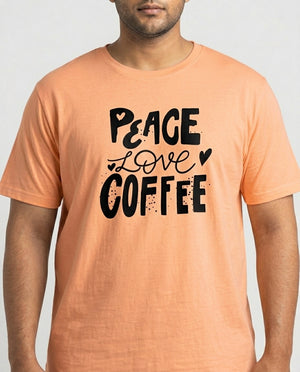 Peace Love Coffee Plus Size Men Premium Tee