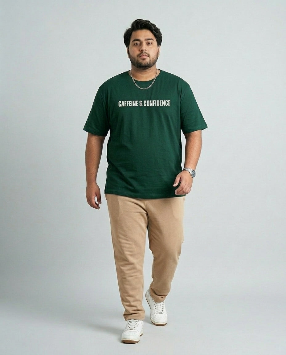 Caffeine & Confidence Plus Size Men Premium Tee