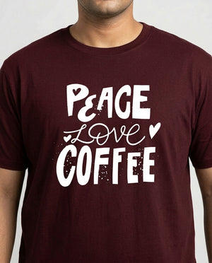 Peace Love Coffee Plus Size Men Premium Tee