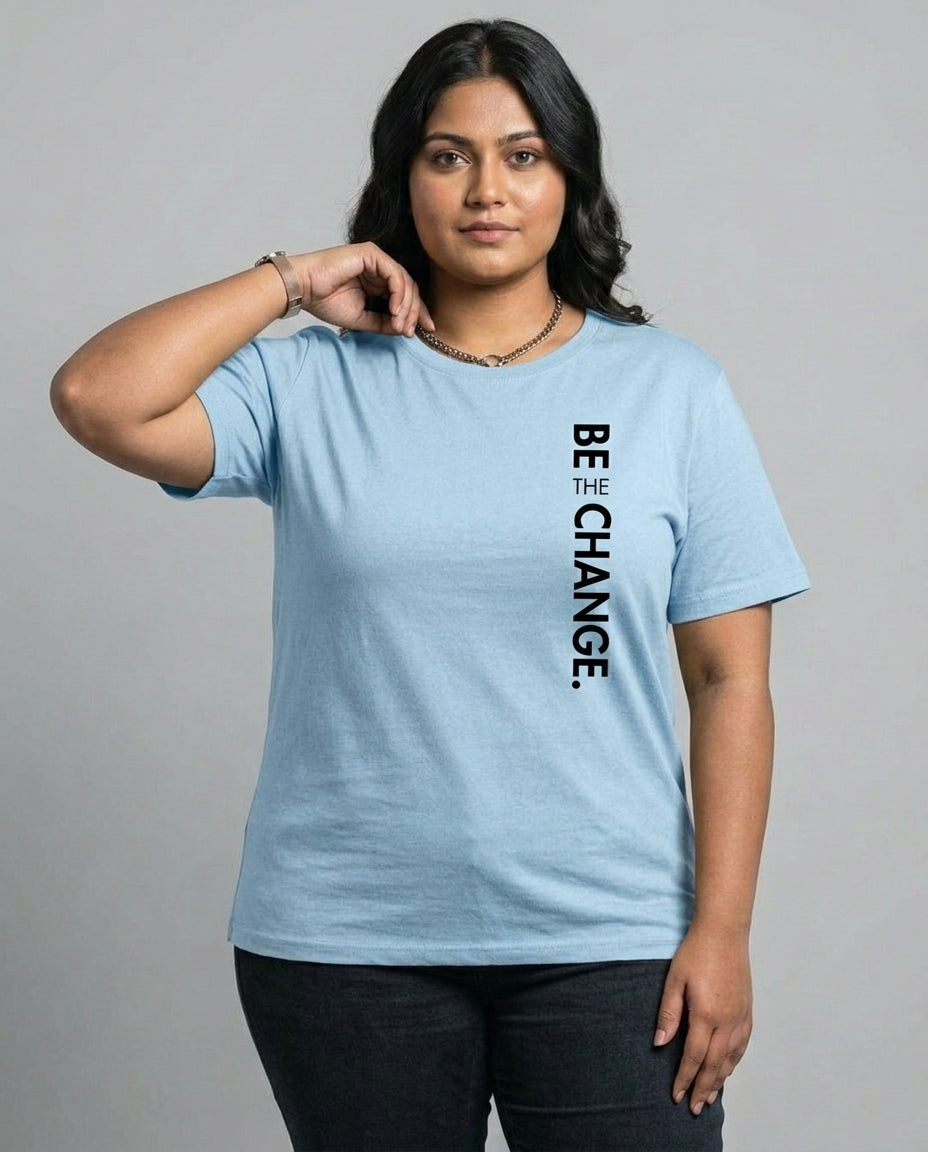 Be The Change Plus Size Women Premium Tee