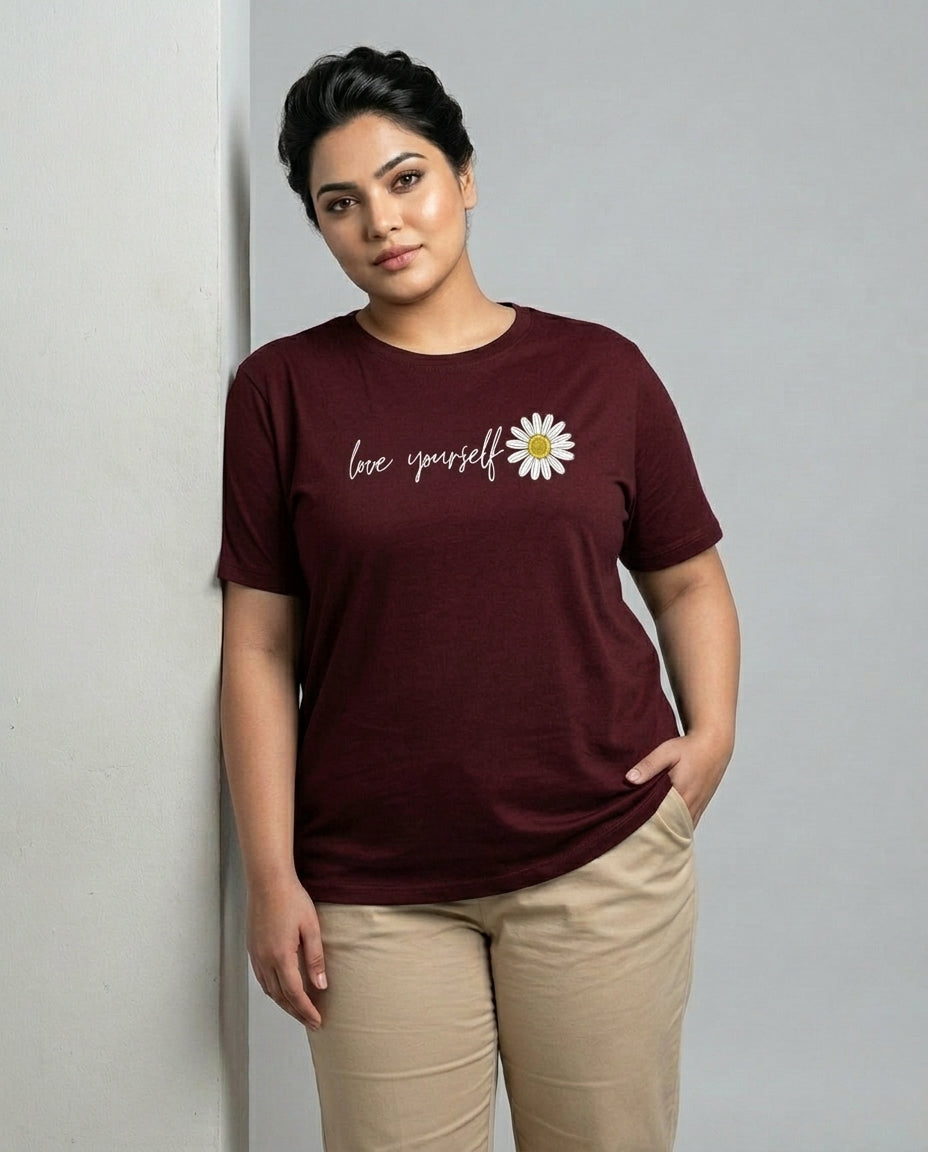 Love Yourself Plus Size Women Premium Tee