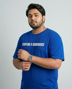 Caffeine & Confidence Plus Size Men Premium Tee